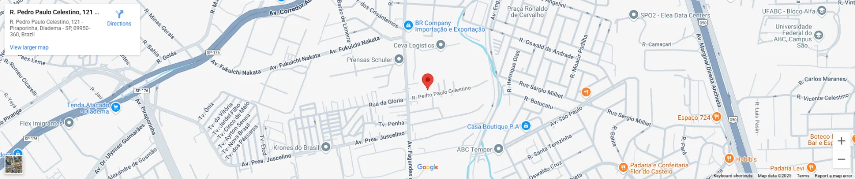 Mapa de localização da Lacci